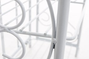 Kovová polica regál Sora - Biela