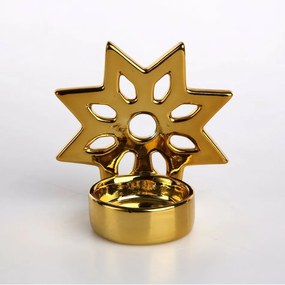 Altom Porcelánový svietnik na čajovú sviečku Star, 9,5 x9,5 cm