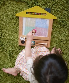 Magnetická kresliaca tabuľka Oekaki - Domček s psíkom
