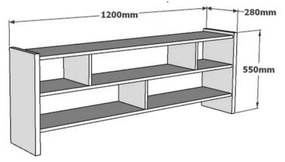 TV stolík PERA 120 cm biely