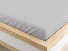 Napínacia plachta z mikrovlákna svetlo sivá 90 x 200 cm