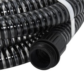 Odsávacia hadica s mosadznými spojkami, čierna 1,1" 15 m, PVC