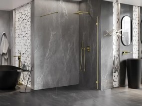 Mexen Lunar sprchová stena pravá 50 x 200 cm, 8mm číre sklo, zlatá lesklá, 830-050-000-50-00-P
