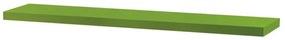 Polička nástěnná 120 cm, MDF, barva zelený mat, baleno v ochranné fólii