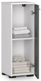 Kúpeľňová skrinka FIN S30 1D biela / sivá