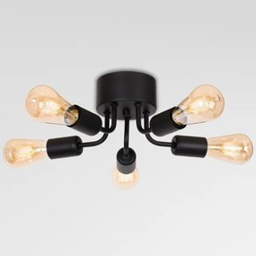 Prisadený luster BRENDA 5xE27/60W/230V čierna