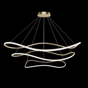 Toolight Toolight, stropné svietidlo 80cm, 24W, 3000K, LHJ018-CP3, zlatá, OSW-50008