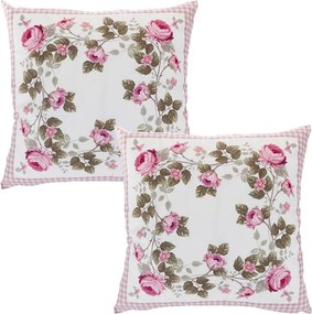 Sada 2 ks obliečok na vankúšiky PNÚCA RUŽA 40 x 40 cm