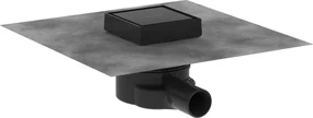 Hansgrohe RainDrain Point, úplná sada podlahového vpustu 100x100 pre dlažbu, čierna matná, HAN-56247670