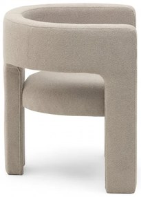 Tmavobéžové designové kreslo ALPAH E