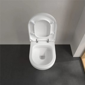 VILLEROY &amp; BOCH ViCare závesné WC s hlbokým splachovaním bez vnútorného okraja, 370 x 700 mm, biela alpská, s povrchom CeramicPlus, 5649R0R1