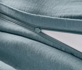 Ľanová posteľná bielizeň, modrá, štandardná veľkosť