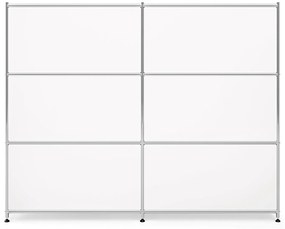 Kovová komoda »CN3« so 4 výklopnými priečinkami, biela