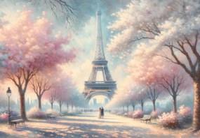 Fototapeta - Jar v Paríži (147x102 cm)
