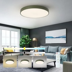 Brilagi - LED stmievateľné stropné svietidlo POOL LED/60W/230V 3000-6000K 60 cm zelené s diaľkovým ovládaním