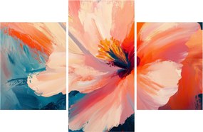 Obraz - Maľovaný kvet (90x60 cm)