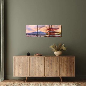 Obraz - Fuji (s hodinami) (90x30 cm)
