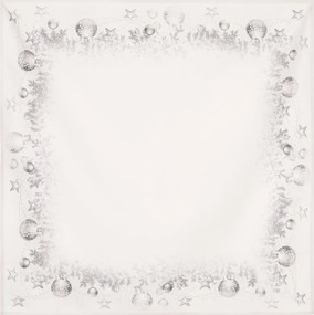 Obrus Vianočné gule 80x80 cm, biely