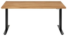 Office Jackie Oak Black písací stôl 160x80 cm svetlohnedý