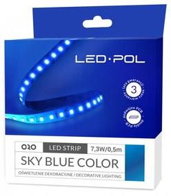 LED pás 7,3W/05m modrý