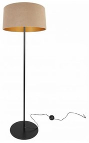 Štýlová stojaca lampa s velúrovým tienidlom MEDIOLAN