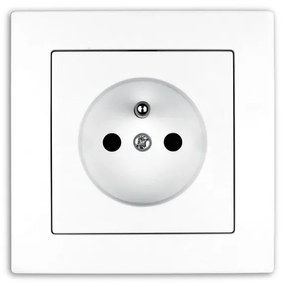 Elhard Zásuvka Vera, matná, biela - kompletná VZ6100W