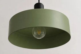 Luster na lanku HAKI 3xE27/60W/230V zelená/čierna