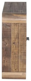 furniture-nabytek.cz - Masívna kúpeľňová zrkadlová skrinka Dingle z recyklovanej borovice, lakovaná, prírodná / šedá – 67×20×55 cm