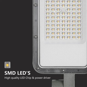 Brilagi-LED vonkajšie svietidlo so stĺpom a káblom 3 m URBANLIGHT LED/100W/230V sivé IP65