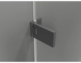 Mexen, Mexen Lunar-F ľavé sklápacie sprchové dvere 95 cm, transparentné, pištoľový kov - 836-095-000-95-00-L