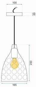 Toolight Toolight, závesná zrkadlová lampa 1xE27 APP278-1CP, strieborná, OSW-00871