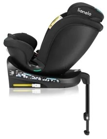 Lionelo - Autosedačka so základňou otočná NAVY i-Size 40-150 cm čierna/tyrkysová