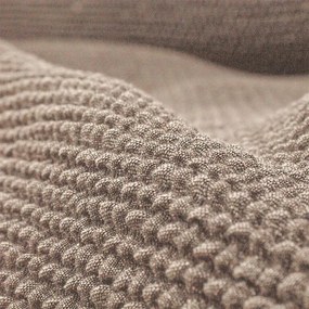 Super strečové poťahy NIAGARA oriešková kreslo ušiak (š. 70 - 95 cm)