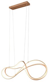 LED závesné svietidlo s kovovým tienidlom v zlatej farbe Nala – Trio Select