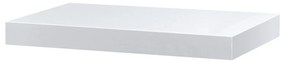 Nástenná polička P-023 WT biela vysoký lesk, 40 x 24 x 4 cm