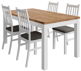 Jedálenská zostava Agbet wotan/biela