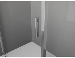 Mexen Exo, sprchovací kút s posuvnými dverami 100 x 100 cm, 6mm číre sklo, chrómový profil, 8151-100-100-01-00