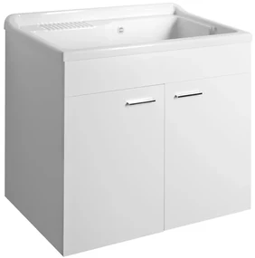 Aqualine Aqualine, plastová výlevka so skrinkou 80x50 cm, vrátane sifónu, biela, PI8050-1