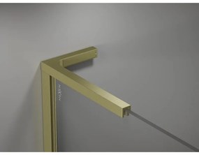 Mexen, Mexen Kioto-X L sprchová stena 110 x 200 cm, priehľadná 10 mm, zlatý kartáč - 800-110-107-55-00-X