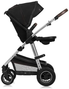 Lionelo - Kombinovaný kočík 2v1 AMBER čierna/strieborná