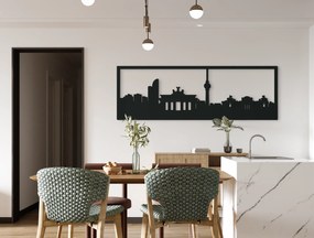 drevko Obraz Berlín panoráma Rozmer obrazu: 29,5 x 89 cm, Farba dekorácie: Čierna