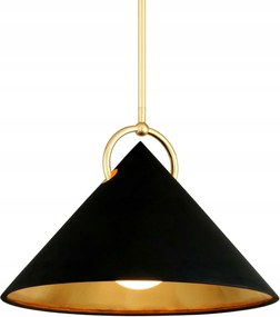 Hudson Valley závesné svietidlo Charm kov/sklo čierna/zlatá/opál E27 1x100W 2