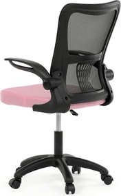 KA-K2006 PINK, Kancelárska stolička, ružová sieťovina a čierny plast