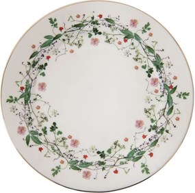 Porcelánový dezertný tanierik s kvetmi Flower fields - Ø 21*2 cm