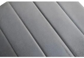 Sammer Velvetové kuchynské stoličky v sivej farbe s prešívaním LR1494 velvet siva