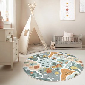 Prateľný detský hrací koberec ø150 cm Farmer's Life – Mila Home
