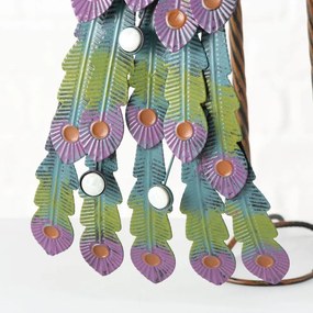 Záhradná kovová figúrka Peafowl, 78 cm, modrá