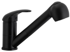 KFA Armatura 6613-110-81 - Drezová batéria s vyťah. sprškou INDIRA mosadz/čierna