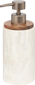 Dávkovač mydla Como, sivá/s drevenými prvkami, 300 ml