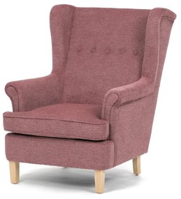 Křeslo ušák, růžová látka, AK-388 PINK2